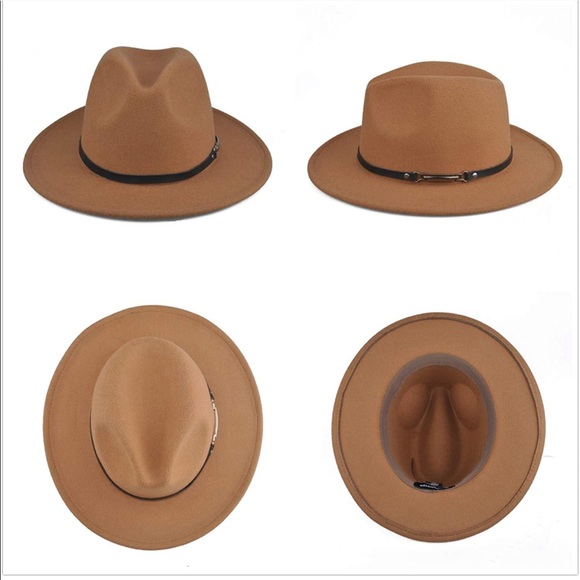 COPY - Flat brim Fedora Hat - Picture 3 of 9